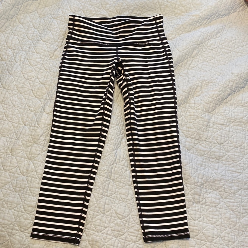 Athleta striped leggings